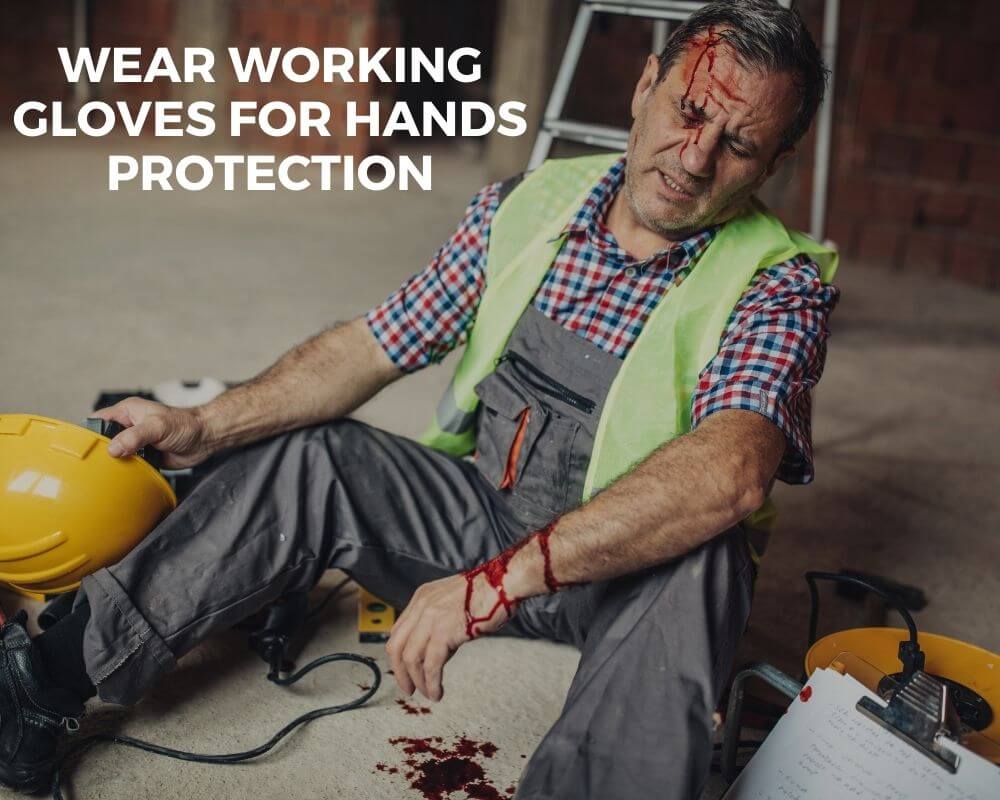 Hands protection by work glovesv