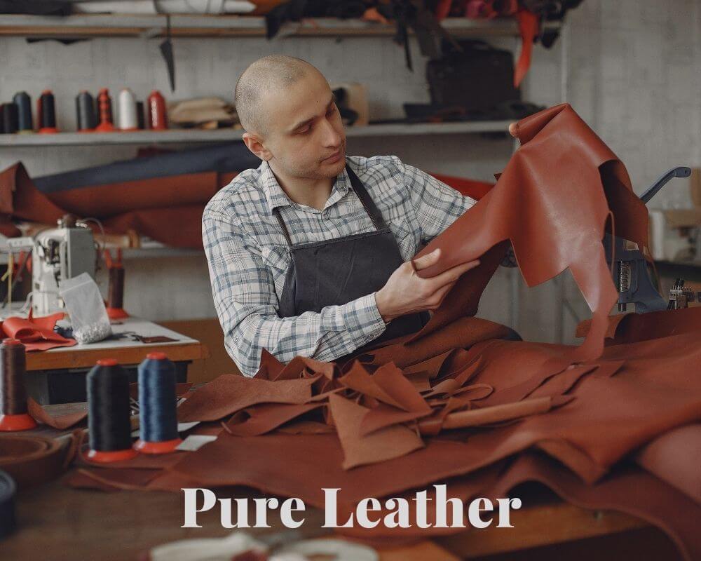 pure leather by work gloves